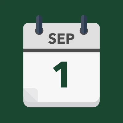 Calendar icon showing 1st September
