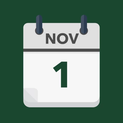 Calendar icon showing 1st November