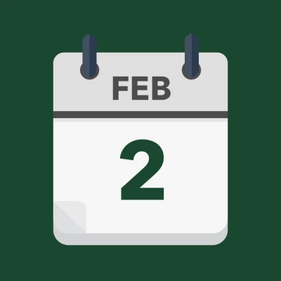 Calendar icon showing 2nd February