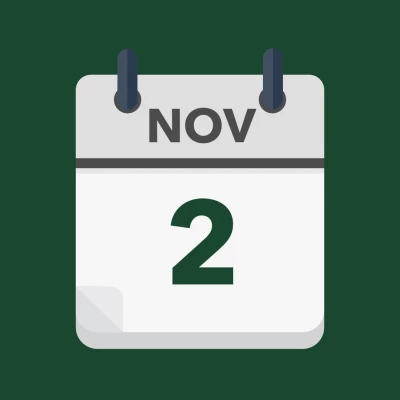 Calendar icon showing 2nd November