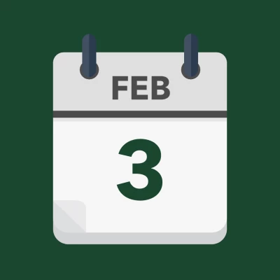 Calendar icon showing 3rd February