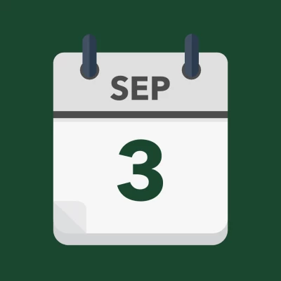 Calendar icon showing 3rd September