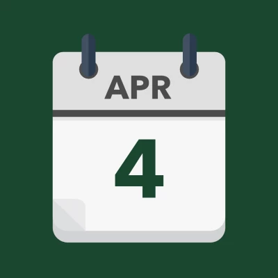 Calendar icon showing 4th April