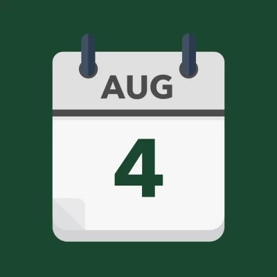 Calendar icon showing 4th August
