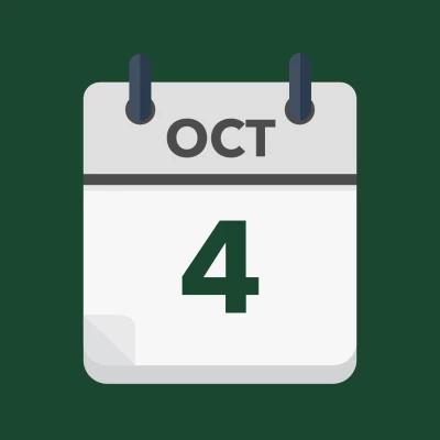 Calendar icon showing 4th October