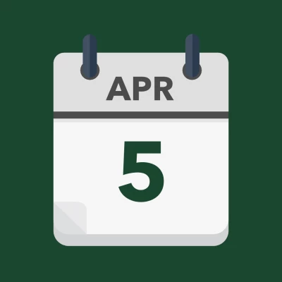 Calendar icon showing 5th April