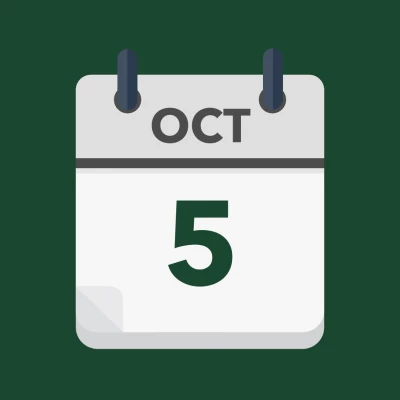 Calendar icon showing 5th October