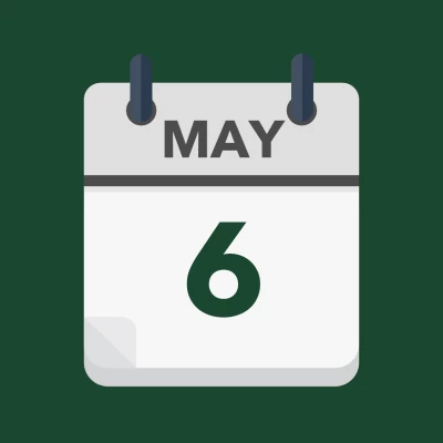 Calendar icon showing 6th May