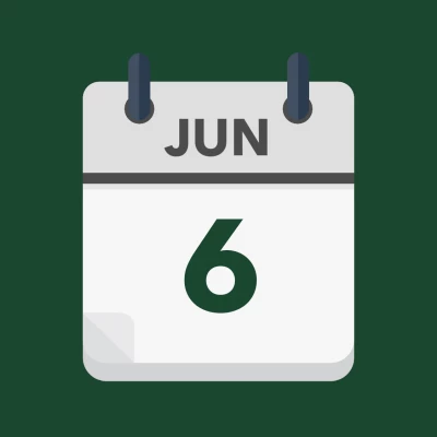 Calendar icon showing 6th June