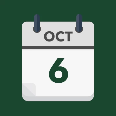 Calendar icon showing 6th October
