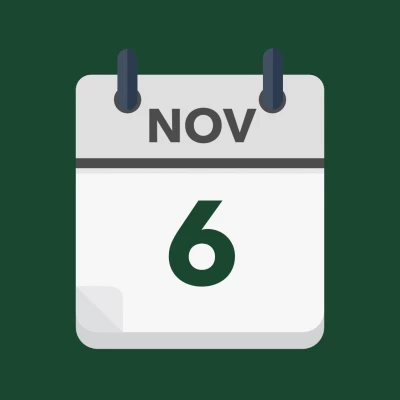 Calendar icon showing 6th November