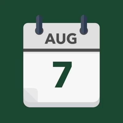 Calendar icon showing 7th August