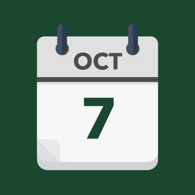 Calendar icon showing 7th October