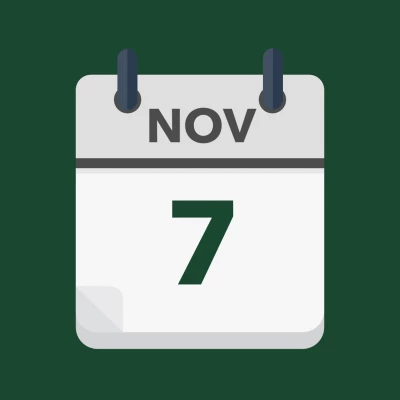 Calendar icon showing 7th November