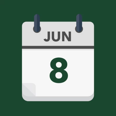 Calendar icon showing 8th June