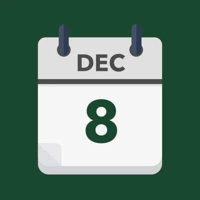 Calendar icon showing 8th December