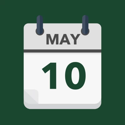 Calendar icon showing 10th May