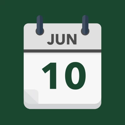 Calendar icon showing 10th June