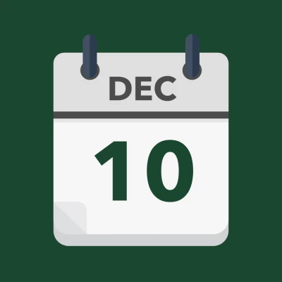 Calendar icon showing 10th December