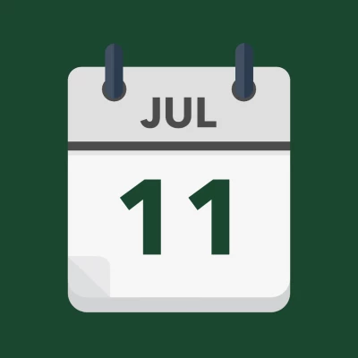 Calendar icon showing 11th July