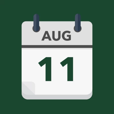 Calendar icon showing 11th August