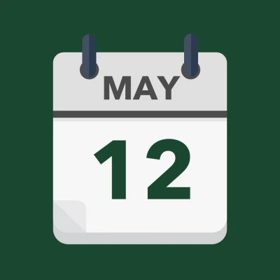 Calendar icon showing 12th May