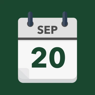 Calendar icon showing 20th September