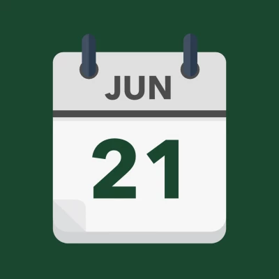 Calendar icon showing 21st June