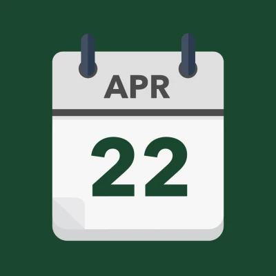Calendar icon showing 22nd April