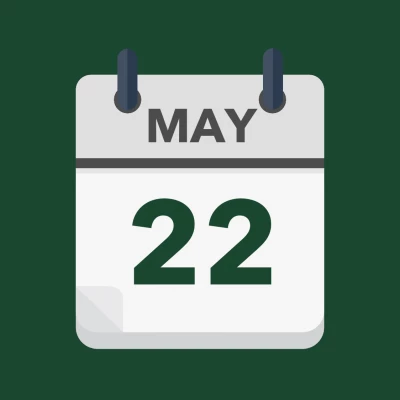 Calendar icon showing 22nd May