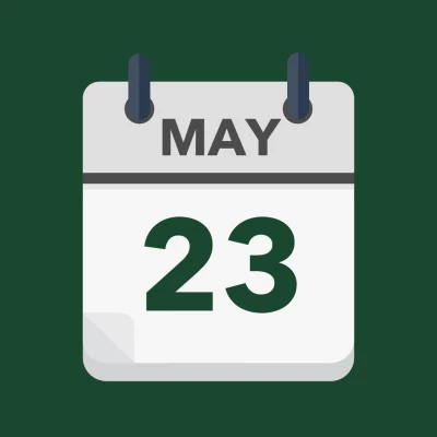 Calendar icon showing 23rd May