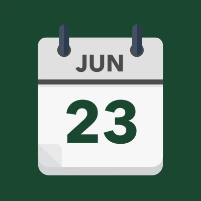 Calendar icon showing 23rd June