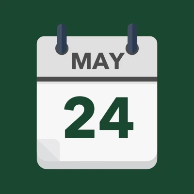 Calendar icon showing 24th May