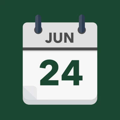 Calendar icon showing 24th June