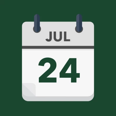 Calendar icon showing 24th July