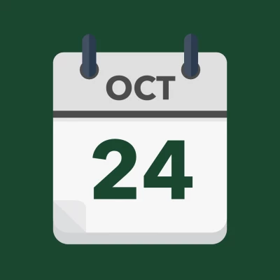 Calendar icon showing 24th October