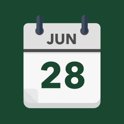 Calendar icon showing 28th June