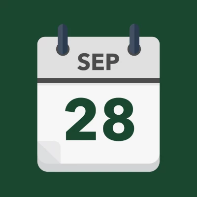 Calendar icon showing 28th September