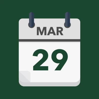Calendar icon showing 29th March