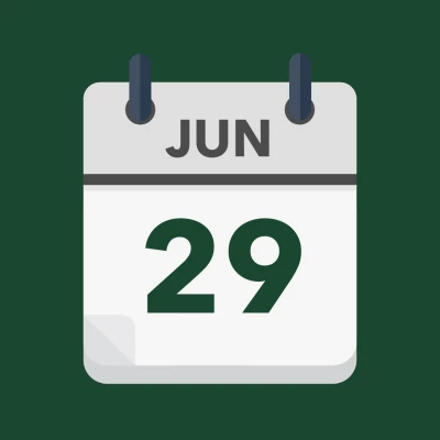 Calendar icon showing 29th June