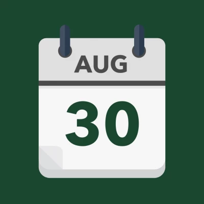 Calendar icon showing 30th August