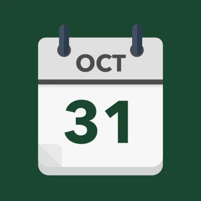 Calendar icon showing 31st October
