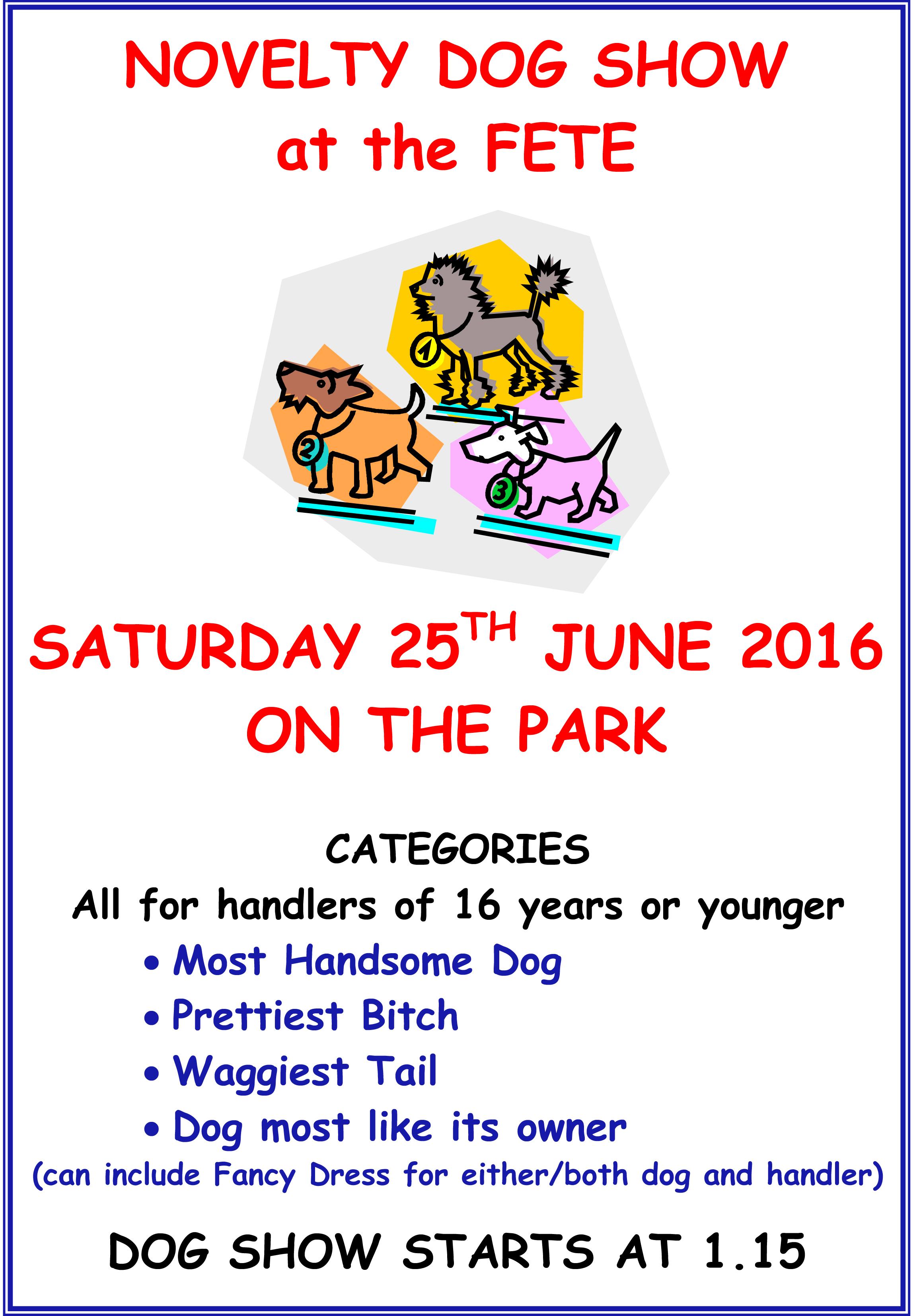 POSTER NOVELTY DOG SHOW